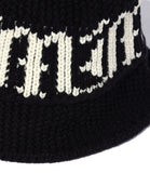 GOTHIC LOGO KNIT BUCKET HAT