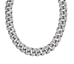 ネックレス・チョーカー BLACKPURPLE Grass Full Cubic Necklace BMH1323 BLACKPURPLE(ブラックパープル) ネックレス・チョーカー(メンズ