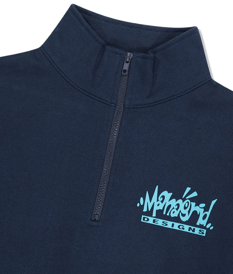 mahagrid(マハグリッド) - LABEL LOGO HALF ZIP SWEATSHIRT – einz.jp