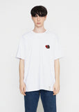 Embroidery Heart Leopard Logo Short Sleeve