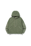 Draw cord fleece hoodie