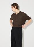 BROWNY KNIT HALF SHIRTS