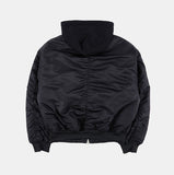 Detachable hood shirring MA-1 jumper