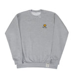 Dot Board Embroidery White Clip Sweatshirt