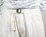 Belt Pin-Tuck Wide Pants