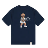 Tennis Dog Striper Short Sleeve Tee