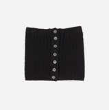 Cable knit button-up tube top