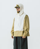 Nylon Layered Crop Hoodie