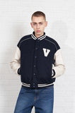 V Logo Lining Varsity Jacket