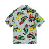 RACING CAR OPEN COLLAR HALF SLEEVE SHIRT