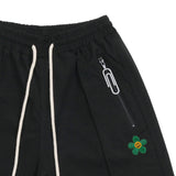 Zipper Legic Green Flower White Clip Jogger Pants