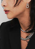 [BLACKLABEL]Glamourous Voldi Full Cubic Chain Necklace