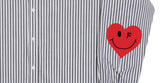 Elbow Heart Smile Overfit Stripe Shirt