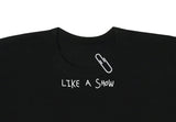 Dot Smile Neck Logo White Clip Tee