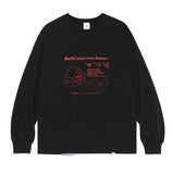 PAPER HOUSE LS TEE [BLACK]