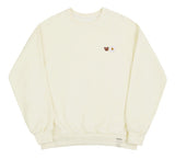 Small Flower Bear Face Embroidery Smile Sweatshirt