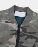 Camouflage zip-up over flight jacket