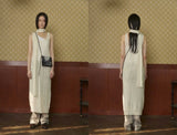 Cable Knit One Piece (Scarf Set) / Off White