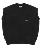 Baseball Black Logo Embroidery Knit Vest