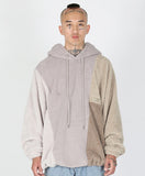 Mixed Fleece Oversized Hoodie