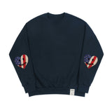 Elbow Stars and Stripes Smile Heart Sweatshirt