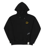 Small Drawing Smile White Clip Hoodie