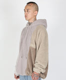 Mixed Fleece Oversized Hoodie