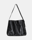 Grommet wide strap shoulder bag