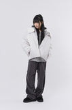 Mink fur collar balloon jumper