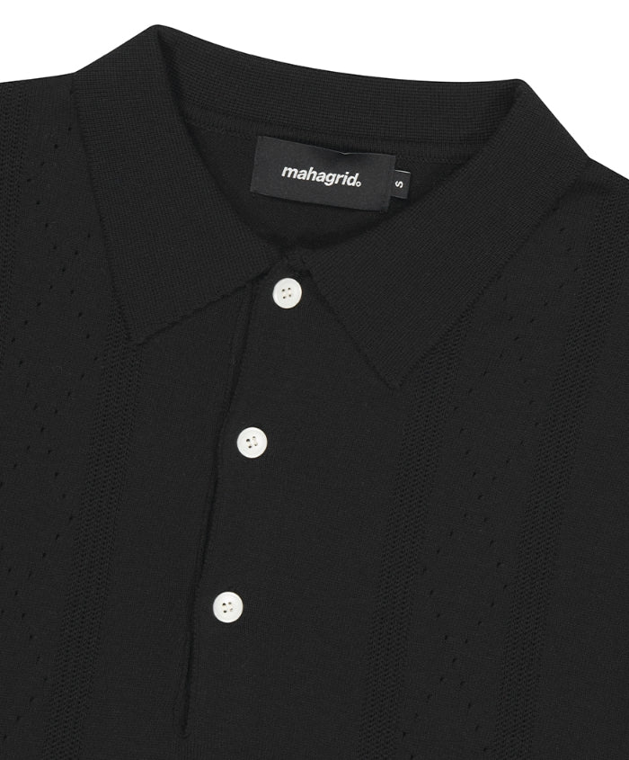 mahagrid(マハグリッド) - DIAMOND HALF KNIT POLO – einz.jp