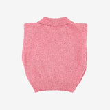 Motion wide collar sleeveless knitwear