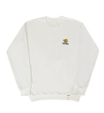 Dot Board Embroidery White Clip Sweatshirt