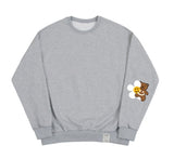 [UNISEX] Elbow Flower Bear Smile Sweatshirt