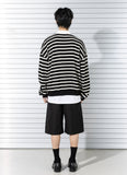 RUGBY WAFFLE STRIPE CREWNECK