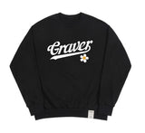 [UNISEX] Baseball Logo Flower Smile Sweatshirt