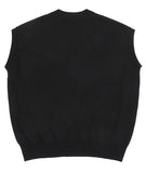 Baseball Black Logo Embroidery Knit Vest