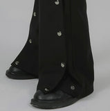 E86 Flare Layered Stud Pants