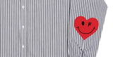 Elbow Heart Smile Overfit Stripe Shirt