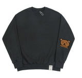 Elbow Bear Smile White Clip Sweatshirt