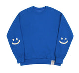 [UNISEX] Elbow Multi Flower Drawing Smile Sweatshirt