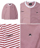 Stripe Twofold Long Sleeves T-Shirt