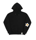 Elbow Flower Dot One Point White Clip Hoodie