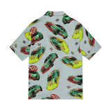 RACING CAR OPEN COLLAR HALF SLEEVE SHIRT