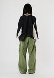 Dying big cargo wide cotton pants