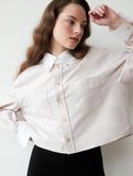 Crop shirt 001 Beige