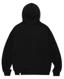 APPLIQUE ZIP UP HOODIE [BLACK]