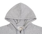 Heart Board Embroidery White Clip Hood Zip Up