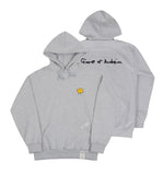 Drawing dot back logo white clip hoodie