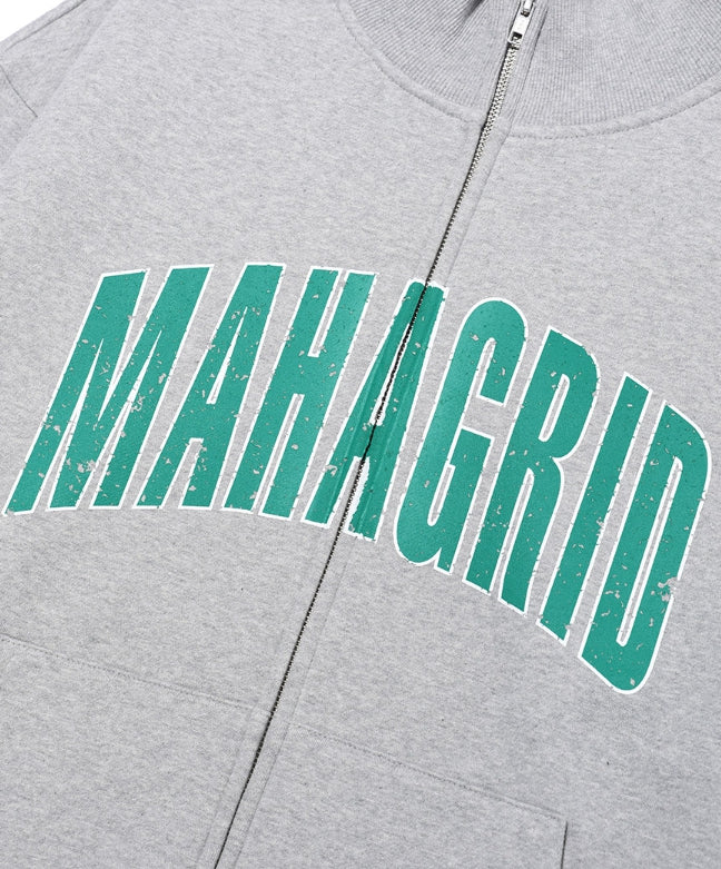 mahagrid(マハグリッド) - FULL ZIP MOCK NECK SWEATSHIRT[GREY] – einz.jp