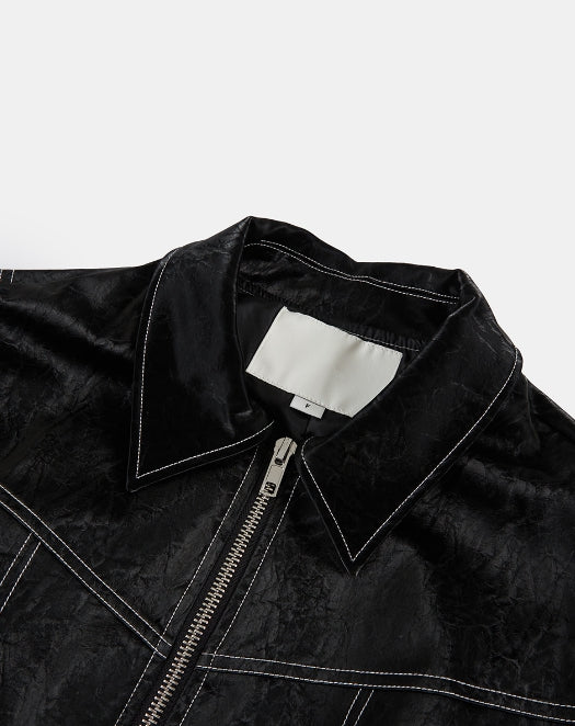 Raucohouse(ラウコハウス) - Viper leather 2-way zip-up jacket